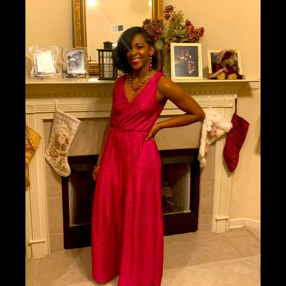 Beautiful Sequins Jumpsuit w/ Tie Back Feature